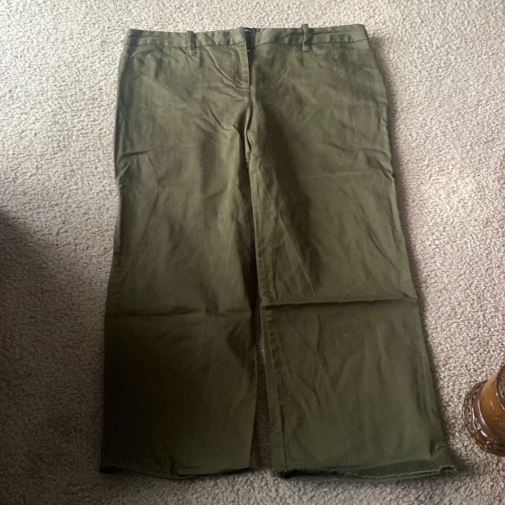 Cropped Olive Pants